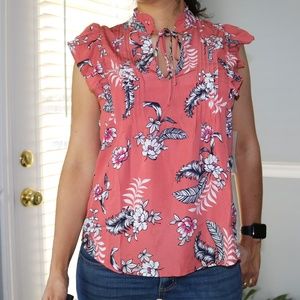 Lily White (Floral sheer blouse)